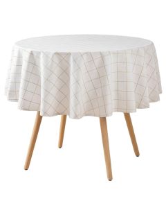 Tablecloth Axel, cotton/polyester, natural, Dia. 180 cm