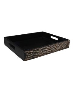 Serving tray, mango wood, dark brown, 40.5x6.2x30.5 cm