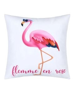 Flamant decorative pillow for outdoor use, 55% cotton/45% polyester, pink, 45x45 cm