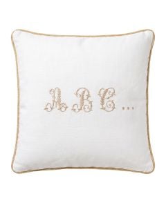 Josepha decorative pillow, 55% cotton/45% polyester, white/natural, 40x40 cm