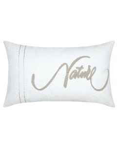 Pampa decorative pillow, 55% cotton/45% polyester, white, 30x50 cm