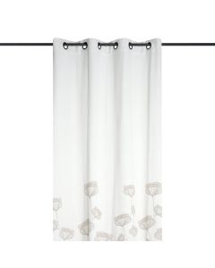 Perde e plot&euml; me unaza Oriana, 55% pambuk/45% poliest&euml;r, natyrale, 140x260 cm