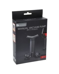 Wine saver set, ABS, black, 13 cm