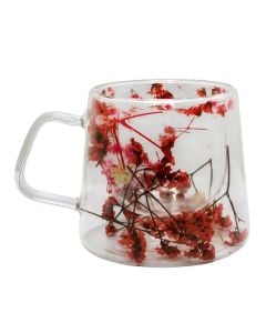 Tea cup, glass, transparent/assorted colors, 200 ml / Dia. 7.7 x H 8.5 cm