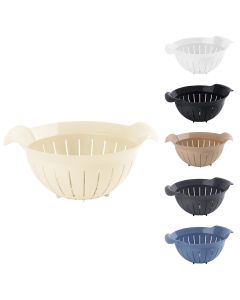 Round strainer, plastic, assorted colors, Dia. 23 x H 12 cm