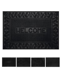 Foglia doormat, 100% rubber, black, 40x60 cm