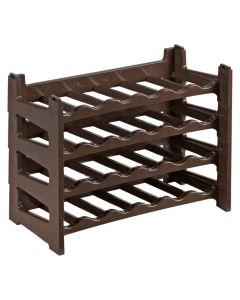 Bottle rack, plastic, brown, 60x30x12 cm