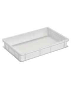 Stackable food case, plastic, white, 20 L / 60x40x10 cm