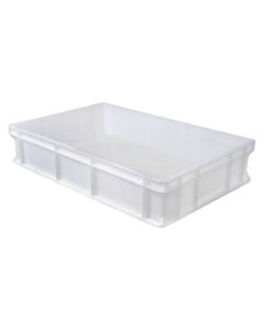 Stackable food case, plastic, white, 28 L / 60x40x13 cm