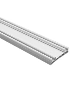 Double-track rail, PVC, white, 1.5 m