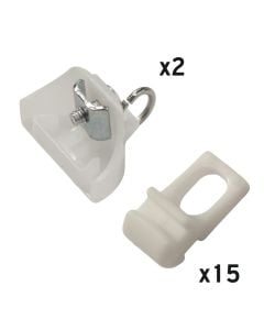 Accessories for Forest single-channel rail, 1.5 m, 2 fixings, 15 beads