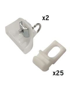 Accessories for Forest single-channel rail, 2.5 m, 2 fixings, 25 beads