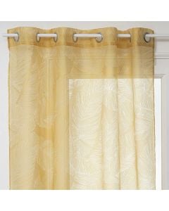 Devo net curtain with rings, polyester, ochre, 140x240 cm