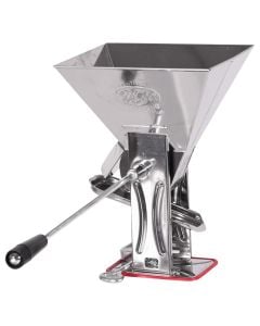 Gulliver manual tomato juicer with hand crank, stainless steel, silver color, 17x22x30 cm