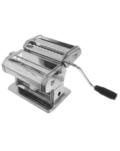 Manual pasta press machine with 8 positions, stainless steel/aluminium, grey, 20x17x15 cm