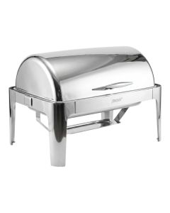 Rectangular bain-marie with lid, stainless steel, silver color, 63.5x45.5x H 44 cm