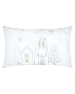 Hohoho pillow for children, 100% polyester, white, 30x50 cm