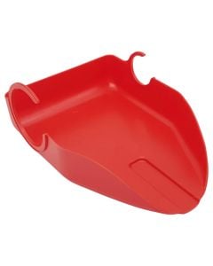 Tomato puree chute for Reber No. 3 tomato press, plastic, red, 10x10 cm