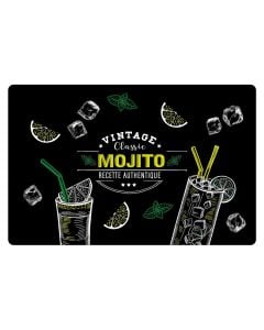 Shtroje tavoline Mojito, polipropilen, e zezë, 28.5x44 cm