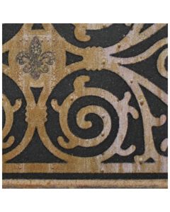 Castel doormat, rubber, beige/black, 45x75 cm