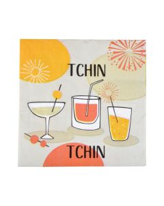 Tchin table napkins (Pck 20), paper, multicolored, 33x33 cm