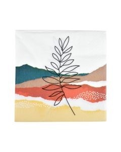 Flowers table napkins (Pck 20), paper, multicolored, 33x33 cm