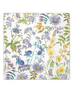 Flowers table napkins (Pck 20), paper, multicolored, 33x33 cm