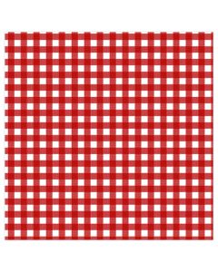 Gingham table napkins (Pck 20), paper, red, 33x33 cm