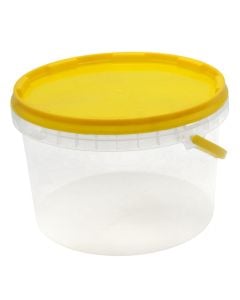 Kovë rrethore me kapak për bulmete, plastike, transparente, 5.6 L / Dia. 23 x H 16 cm