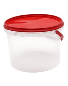Kovë rrethore me kapak për bulmete, plastike, transparente, 2.2 L / Dia. 18 x H 13.5 cm