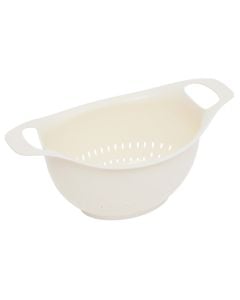 Poly pasta colander, polypropylene, beige, 33x18.5x14 cm