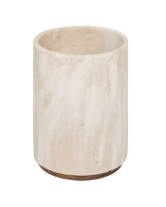 Come cutlery holder, polyresin, beige, Dia. 12 x H 17 cm