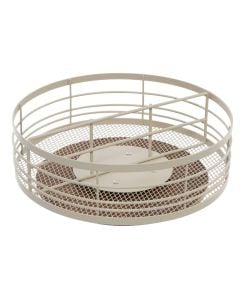 Telma rotating fruit basket, steel, beige, Dia. 27.9 x H 9.5 cm