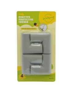 Table protector, rubber, grey, 5.5x5.5x3.5 cm, 4 pcs
