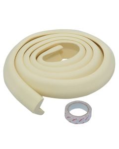 Table protector, rubber, white, 3.7cmx2m, 1 piece