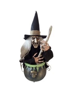 Boil medicine witch, plastic, 20x20x44 cm, black