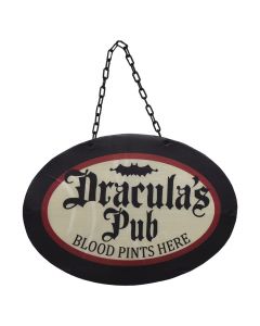 Pankartë kornizë,"Dracula,s pub", plastik, 3x34x47 cm, zi