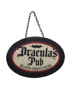 Pankartë kornizë,"Dracula,s pub", plastik, 3x34x47 cm, zi