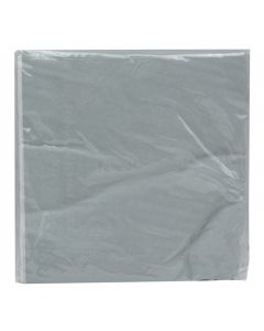 Napkin, for birthday, 100% celullose, 33x33 cm, grey, 1 pack