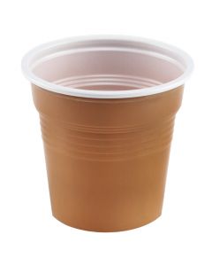 Gotë DOPLA, 200 ml, Pk 50, Dia.5.5x5.5 cm, (kafe), plastike