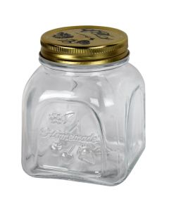 Jar 0.5 lt, Size: 9x9x11 cm, Color: Transparent, Material: Glass