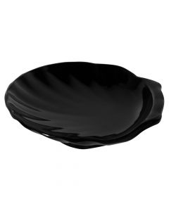 Peanuts container, Size: D.10 x2.5 cm, Color: Black, Material: Melamine