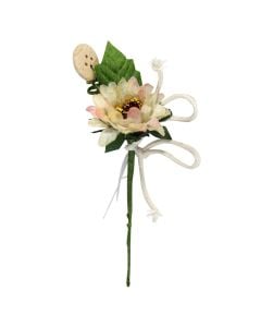 Decorative FLOWERs, Size: 10x3cm, Color: Cream, Material: Fabric