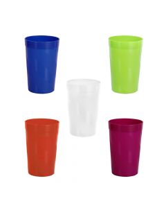 Gotë plastike DRINA, 0.33 Lt, Dia.7.5 x12 cm, (ngjyra të ndryshme), plastike