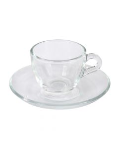 Basic coffee cups 90 cc (Pack 6), Size: D.11.8cm, Color: Clear, Material: Glass