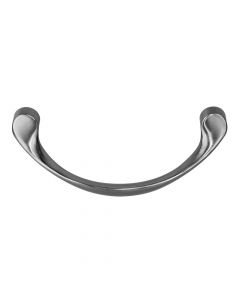 Handle for armored doors, metal, chrome plated