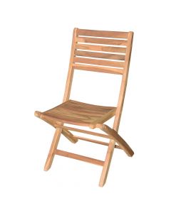 Folding chair,   teak wood,   natural,   40x50x92 cm
