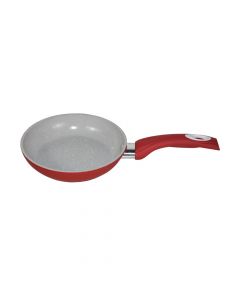 Non stick ceramic frying pan, Size: 22cm Color: White + Red Material: Ceramic
