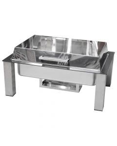 Rectangular chafing dish Gn 1/1 Urban with stand, Size: 65.5x48xH44 cm, Color: Silver, Material: Stainless steel