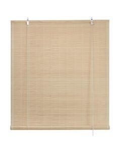 Natural, rounded bamboo cane blinds. Pulley rolling, metal anchoring hooks. Wood top. Packaging: clear shrink film  ,Tapparella ASIA 100x160